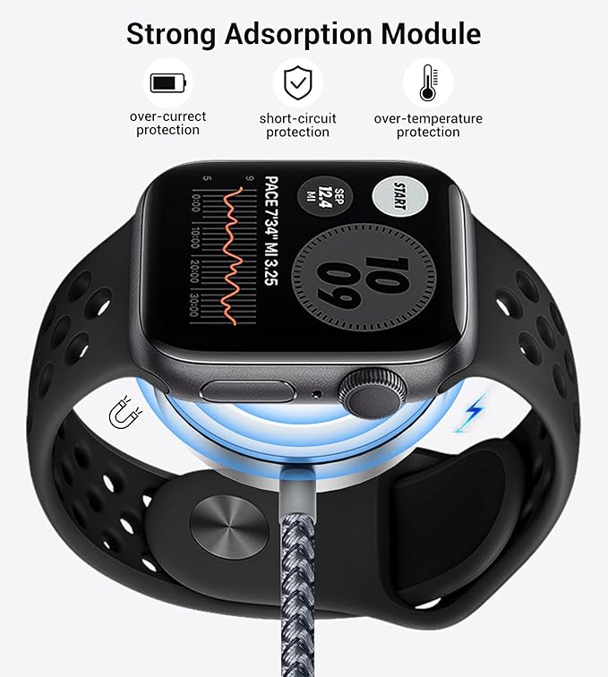 Temdan for Travel Vacation Essentials,3 in 2 USB C Cable for Apple Watch Charger/iPhone 17 Charger/Lightning,Multi Charging Cable Cord,Camping Essentials,Portable Designed for iWatch &iPhone 16-12-5FT