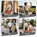 VADOO Sling Bag for Men Women, Anti Theft Crossbody Shoulder Bag with Zipper Lock, RFID Blocking & Waterproof for Travel