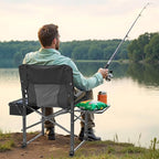 Oversized Camping Chairs,Heavy Duty Support 500 LBS,Directors Chair With Padded Back & Arm Sport Chairs With Cup Holder Cooler Bag, Collapsible Folding Chairs,Beach Chair for Outdoor, Fishing & Garden