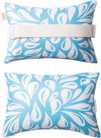 Adirondack Chair Head Resting Pillow&Cushion, Outdoor Waterproof Patio Decorative Pillows with Insert for Lounge Chaise Beach Chair Neck Support 2 Pack Size 11”*16” Lake Blue