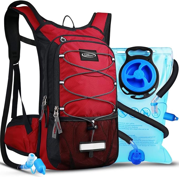 Insulated Hydration Pack Backpack with 3L BPA Free Leak-Proof Water Bladder, Keep Liquids Cool for Up to 5 Hours, Daypack for Hiking, Running, Cycling, Hunting, Climbing