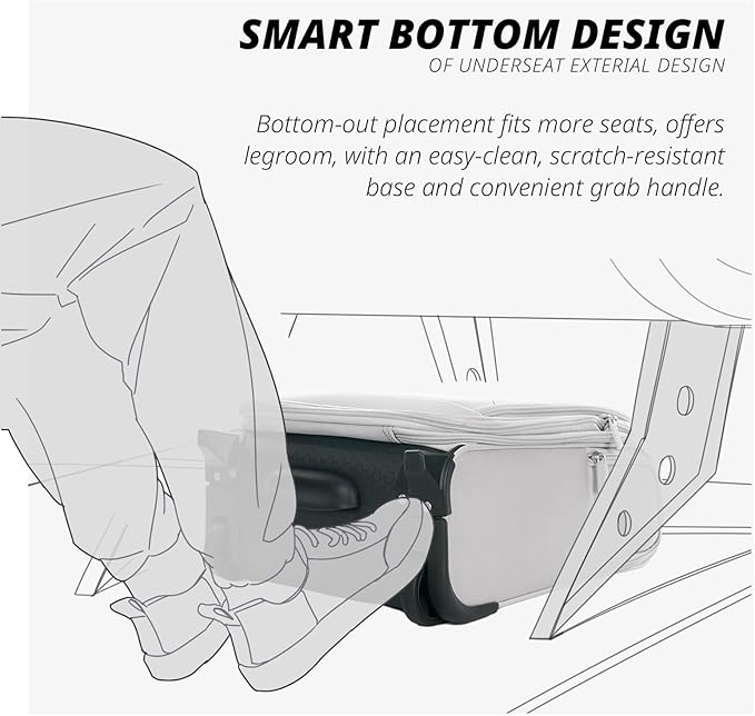 Verage Carry On Underseat Luggage with 2 Wheels & USB Port, 16 Inch Cloud Gray Wheeled Spinner Bag Carry-on Luggages for Airlines, Lightweight Suitcase Men Women, Pilots and Crew
