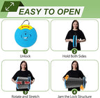 ALEVMOOM 2025 Upgraded XXL Collapsible Stool with Cushion 19.7",1000lbs Max Weight,Wider & Taller Pop Up Seat, Heavy Duty Portable Retractable Folding Chair or Travel Foot Rest for Camping & Outdoors