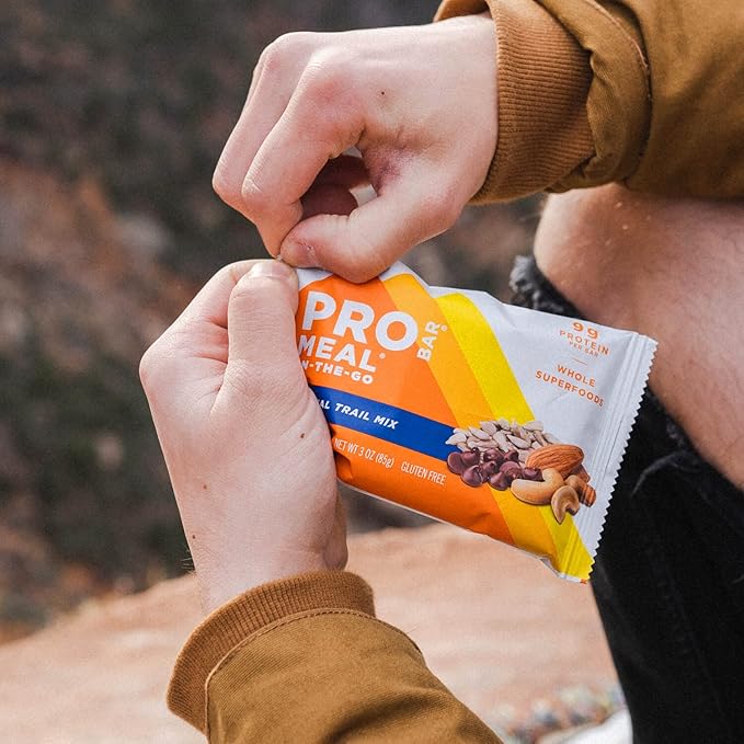 PROBAR - MEAL Bar, Original Trail Mix, Non-GMO, Gluten-Free, Healthy, Plant-Based, Whole-Food Ingredients, Natural Energy (12 Count)