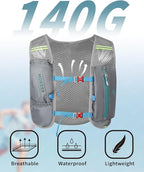 Running Hydration Vest with a 2L Water Bladder, Hydration Pack Lightweight Water Backpack for Running Hiking Cycling Marathon Trail for Men Women
