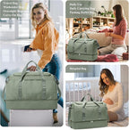 Extra Large Travel Duffle Bag,Carry on Overnight Weekend with with Shoes Compartment & Toiletry Bag,Weekender Bags for Women for Travel Business Trips Sport Hospital