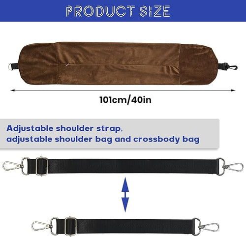 1/2PCS Travel Pillow Stuffable with Clothes As Carry-On Luggage Fits Up to 3 Days of Travel Essentials, Multifunctional U-Shaped Pillowcase for Business, Trip, Outdoor (2PCS-Brown)