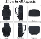 80L Hiking Backpack Camping Travel Daypack Waterproof Adjustable Extra Large Backpack Climbing Trekking Outdoor Sport Bag Molle Rucksack for Men Women (Black)