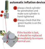 Inflatable Life Jacket Supports up to 330 lbs |Life Vest for Adults|PFD Low Profile| Manual (YSH700-Grey)