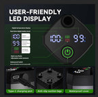 InkTrail Portable Camping Shower with Heater, Long-Lasting 6000mAh Rechargeable Camping Shower with Sprayer Head,4 Spray Modes,IPX7 Waterproof Outdoor Camp Pump for Hiking, Travel, Car, Pet