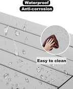 iClimb Lightweight Stable Alu. Folding Square Table Roll Up Top with Carry Bag for Camping Picnic Backyards BBQ Camp Kitchen (Green, L)