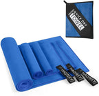 Quick Dry Travel Towel, 3 Sizes 1 Pack Camping Microfiber Towel, Lightweight Fast Drying Towels Set 60"x30", 30"x15", 15"x15" w/Bag for Gym, Beach, Hiking, Swimming, Dark Blue
