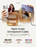 AINOPE USB to USB C Cable [5-Pack, 6.6ft] 3.1A Type C Charger Fast Charging, Right Angle USB to C Cable for Galaxy A15 A25 A35 A55 A54, S10+ S10 S9, Note 20 10 9, LG V30, Moto G, Multicolored