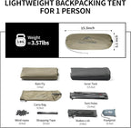 Naturehike Cloud-Up 1 Person Tent, Lightweight Backpacking Tents for One Man, Waterproof Ultralight One Person Tent for Camping Hiking Backpacking