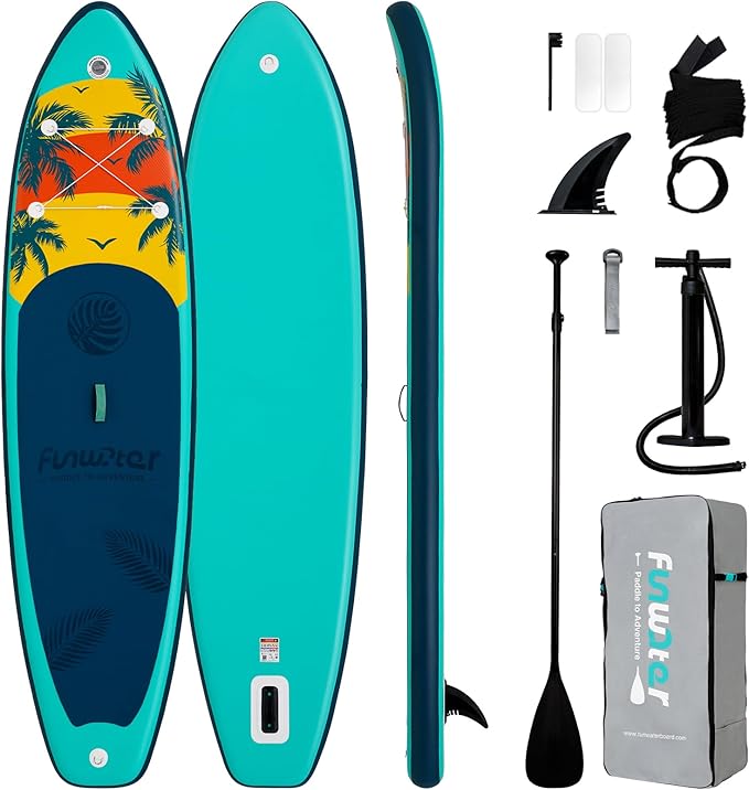 FunWater Stand Up Paddle Board Ultra-Light Inflatable Paddleboard with SUP Accessories for Adults & Youth of All Skill Levels