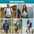 Fanny Pack Waist Bag with Water Bottle Holder for Men Women Running Hiking Travel Dog Walking Workout Cycling Outdoor (Turquoise Blue)