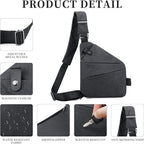 Anti Theft Crossbody Travel Bag for Women Men,Multi-pocket Crossbody Bag,Slim Sling Bag with Adjustable Strap