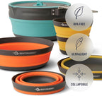 Sea to Summit Frontier Ultralight Collapsible One Pot Cook Set, 2-Person (1 Pot, 2 Bowls, 2 Cups)
