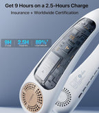 TORRAS COOLiFY [All-New, Upgraded Powerful Airflow] Industry-First Portable Neck Fan - Rechargeable, 360° Airflow, Hands-Free Bladeless Cooling, For Yard Work, Indoor, Outdoor Use - Elegant Ivory