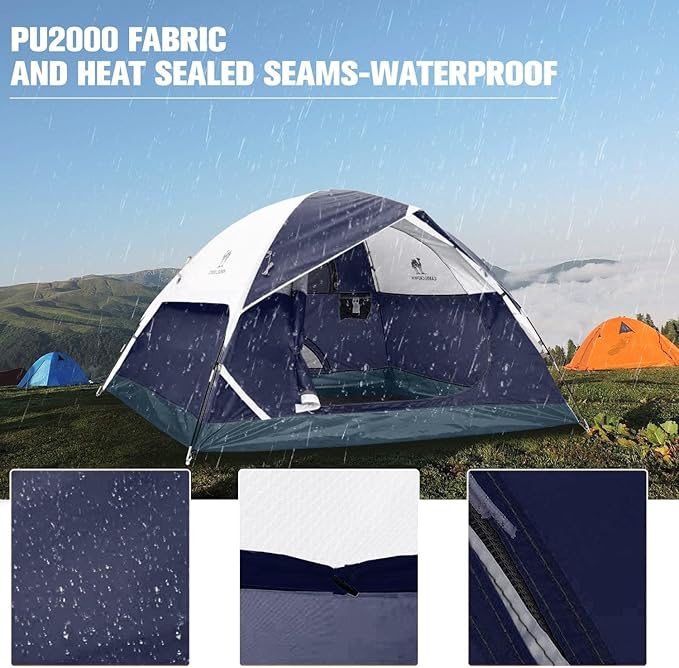 CAMEL CROWN Tents for Camping 2/3/4/5 Person Camping Dome Tent, Waterproof,Spacious, Lightweight Portable Backpacking Tent for Outdoor Camping/Hiking