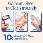 FOMIN - Antibacterial Paper Soap Sheets Tin for Traveling - (300 Sheets) Variety Pack (Unscented, Lemon, Lavender) Portable Travel Hand Soap Sheets, Dissolvable Mini Camping Hand Soap for Hand Washing