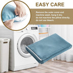 Ivellow Memory Foam Travel Pillow Compressible Camping Pillow for Sleeping Shredded Memory Foam Pillow Compact Firm Supportive Travel Pillow for Adults Kids Outdoor Hiking Essential Gear Blue-M