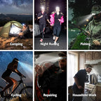 KunHe 4 Pack LED Headlamp Flashlight for Adults & Kids Camping Hiking Glow in The DarkHead Lamp with White & Red Light Comfortable Headband Lightweight & Waterproof with 12 AAA Batteries