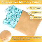 2 Pack Small Pillow, Memory Foam Mini Pillow 11 X 7 Inches for Travel, Sleeping, Nap and Neck, Knee, Lumbar Support, Tiny Cushion for Pet, Dogs (Camel)