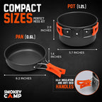Camping Cookware Mess Kit Set with Stove - Backpacking Camping Pots and Pans Set, All in One Non-Stick Camping Cooking Set, Portable Stove, Hiking, Picnic, Outdoor & Camping Cookware Set