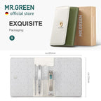 MR.GREEN Colorful Manicure Set Practical Pedicure Kits Nail Clippers Personal Care Tools Facial Hair Scissors with Fashion Case (Mr-6681 Green)