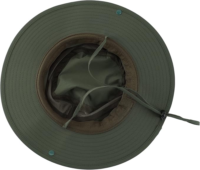 Connectyle Wide Brim Sun Hat for Men Breathable Cowboy Boonie Hat UPF 50+ Sun Protection Bucket Hat for Fishing Hiking