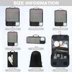 BAGAIL 4 Set/6 Set/8 Set Compression Packing Cubes Travel Accessories Expandable Packing Organizers (Half Mesh, 8-Jet Black)