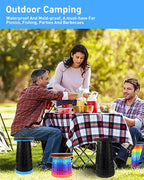 Collapsible Stool with Large Load Capacity,Portable Lightweight Folding Stool for Adults,Collapsible Chair Telescoping Design for Outdoor Fishing,Hiking,Travel,BBQ(Blue-Black)