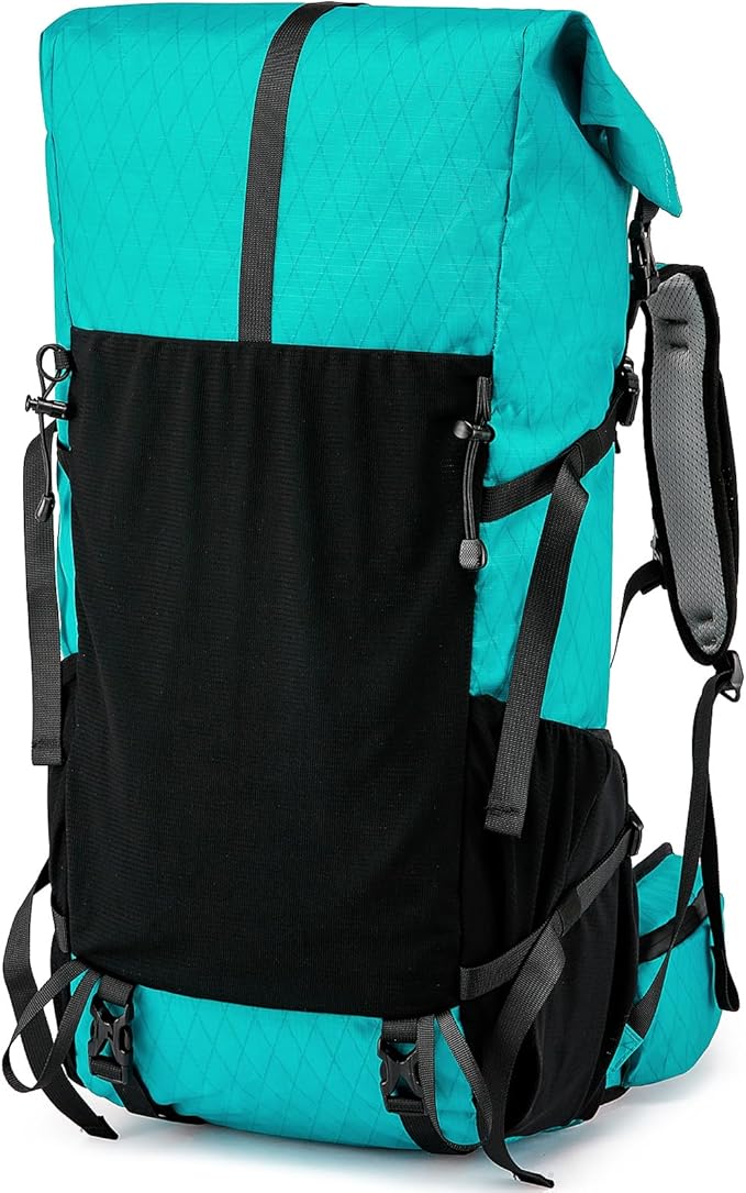 Hiking Backpack,40L to 50L Extra Large Capacity Hiking Bag,Internal Frame Camping Backpack,Upgraded X-PAC Lightweight Sport Daypack Travel Backpack Fit For Mountain Climbing Camping(Peacock Green)