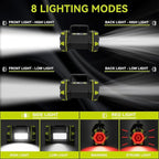 AlpsWolf Updated Camping Lantern Rechargeable, LED Flashlight Spotlight, 4800 Capacity Battery Powered, Portable Camping Light, 4+4 Modes for Emergency, Outdoor Hiking, Power Outages, Fishing