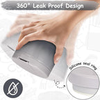 12oz Insulated Vacuum Food Jar with Buckle Lid Wide Mouth Soup Thermo for Hot Food Kids Leakproof Stainless Steel Lunch Container (Gradient Grey, 12OZ)