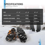 G2 21/25/30 Inches Light Weight Snowshoes for Women Men Youth, Set with Trekking Poles, Tote Bag, Gaiters,Special Fast Ratchet Binding, Orang/Blue/Red Available