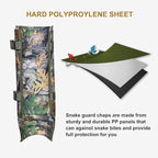 QOGIR Snake Gaiters 3 Pack: Durable Snake Guards for Hunting, Snake Gaiter Leggings for Men & Women, Snake Bite Protection for Lower Legs, Snake Proof Gaiters