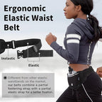 PYFK Upgraded Running Belt with Water Bottles, Hydration Belt for Men and Women, Water Bottle Holder Running Pouch Belt, Fanny Pack Fits 7 inches Phones, Waist pack for Running Hiking Climbing