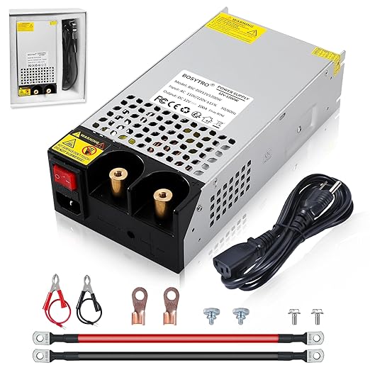 AC to DC Converter 12V Power Supply 1200W Max 100A SMPS 110v to 12v Converter Switching Power Supply Transformer for Car Radio/Stereos, RV, 3D Printer, Led Strip, Motor Pump, CCTV