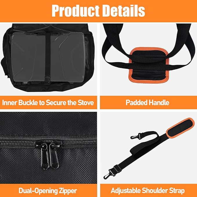 Stove Carrying Case Compatible with Coleman, Stove Carry Bag Compatible with Coleman Gas Camping 2 Burner Stove, Triton Stove, for Camp Chef Everest 2 Burner Stove Camp Stove