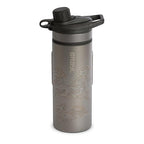 GRAYL GeoPress Titanium 24 oz Water Purifier Bottle - Filter for Hiking, Camping, Survival, Travel (Covert Black)