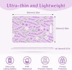 Wallet Tracker Card (iOS Only), Rechargeable Bluetooth Smart Tracking for Apple Find My Compatible Anti Tracker for Men Women Slim Item Locator for Purse Passport Key Luggage Tag (1Pcs/Purple FLR)