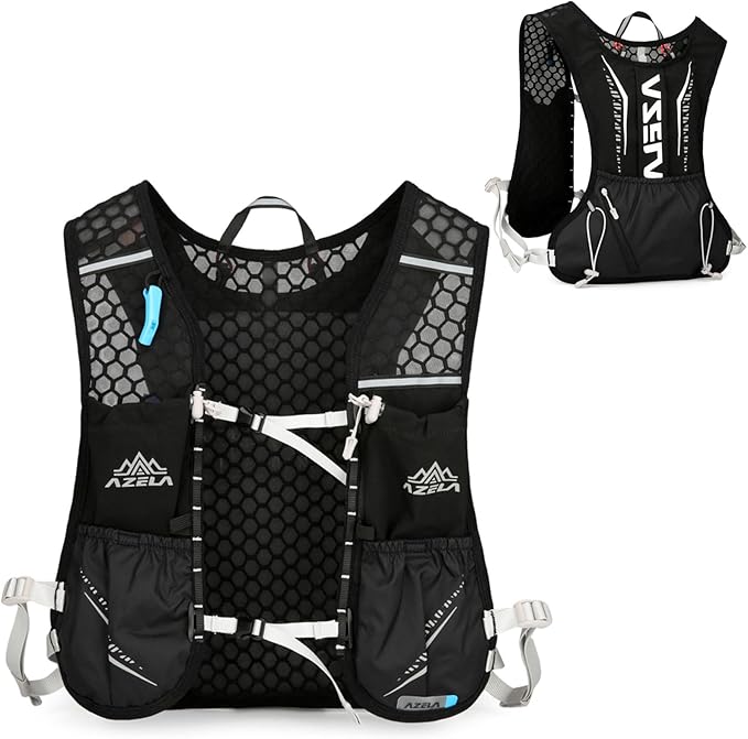 Azarxis Running Water Bottles Flask BPA Free Leakproof Hydration Vest Packs Waist Belt Replacement for Triathlon Marathon Hiking Cycling Climbing Runner