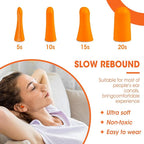 AZEN 600 Pairs Ear Plugs, NRR 32dB Soft Foam Ear Plugs for Sleeping Noise Cancelling, Earplugs for Concerts Shooting Swimming Noise Reduction,Individually Wrapped (Orange)