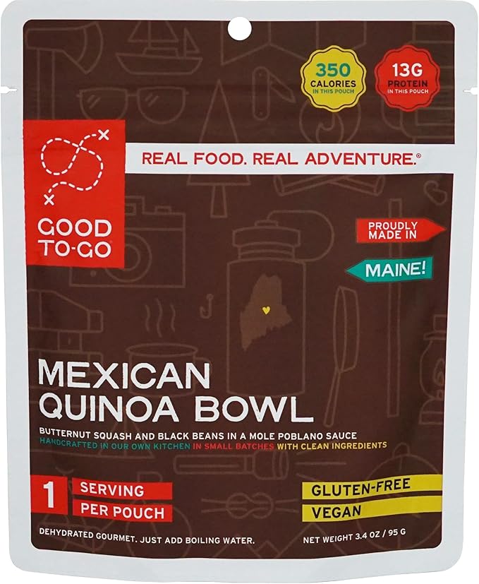 GOOD TO-GO Mexican Quinoa Bowl | Camping Food, Backpacking Food | Just Add Water Meals, Backpacking Meals | Dehydrated Meals Taste Better Than Freeze Dried Meals