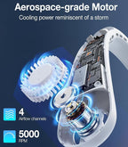 TORRAS COOLiFY [All-New, Upgraded Powerful Airflow] Industry-First Portable Neck Fan - Rechargeable, 360° Airflow, Hands-Free Bladeless Cooling, For Yard Work, Indoor, Outdoor Use - Elegant Ivory