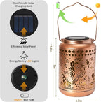 Cardinal Solar Lantern Outdoor Cardinal Decor Garden Decor Waterproof Decor Light Hanging Solar Lights Yard Decor, Gifts for Women Gifts for Mom Gifts for Grandma Cardinal Gifts