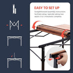 OUTSIDER Folding Camping Table Adjustable Height Foldable Roll-up Aluminum Camp Table Portable Table with Carry Bag - for Outdoor Cooking, Beach, Picnic, BBQ, Travel Style2