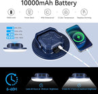 VAVOFO 42W LED Camping Lantern Rechargeable, 4000LM,180 LED with 3 Lighting Modes, 10,000mAh Portable Tent Light with Magnet, IP65 Waterproof for Emergencies , Power Outages,Hurricane (Blue)